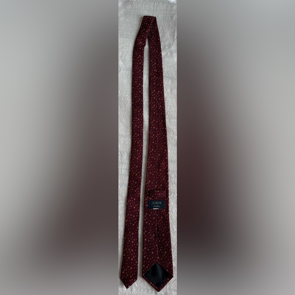 J. Crew Burgundy Floral Tie - Picture 3 of 4